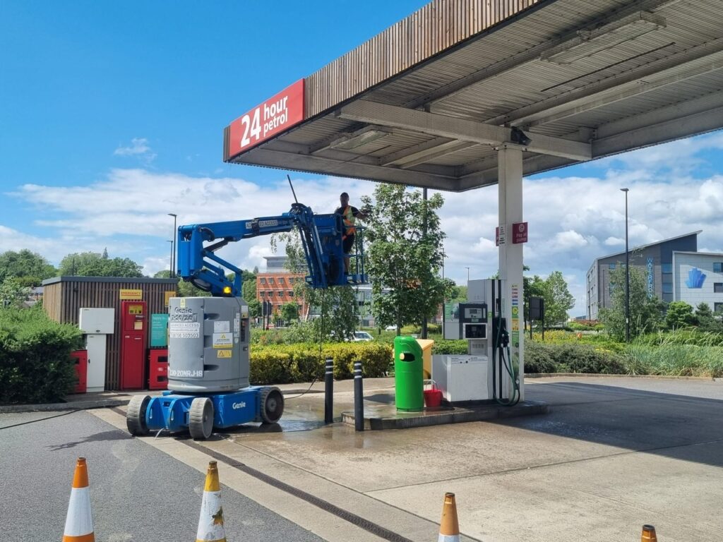 Petrol Station Forecourt Cleaning
