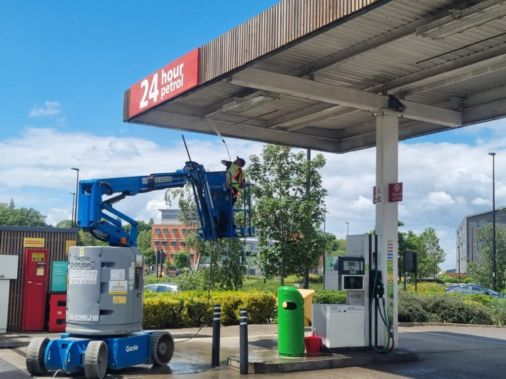 Petrol Station Forecourt Cleaning
