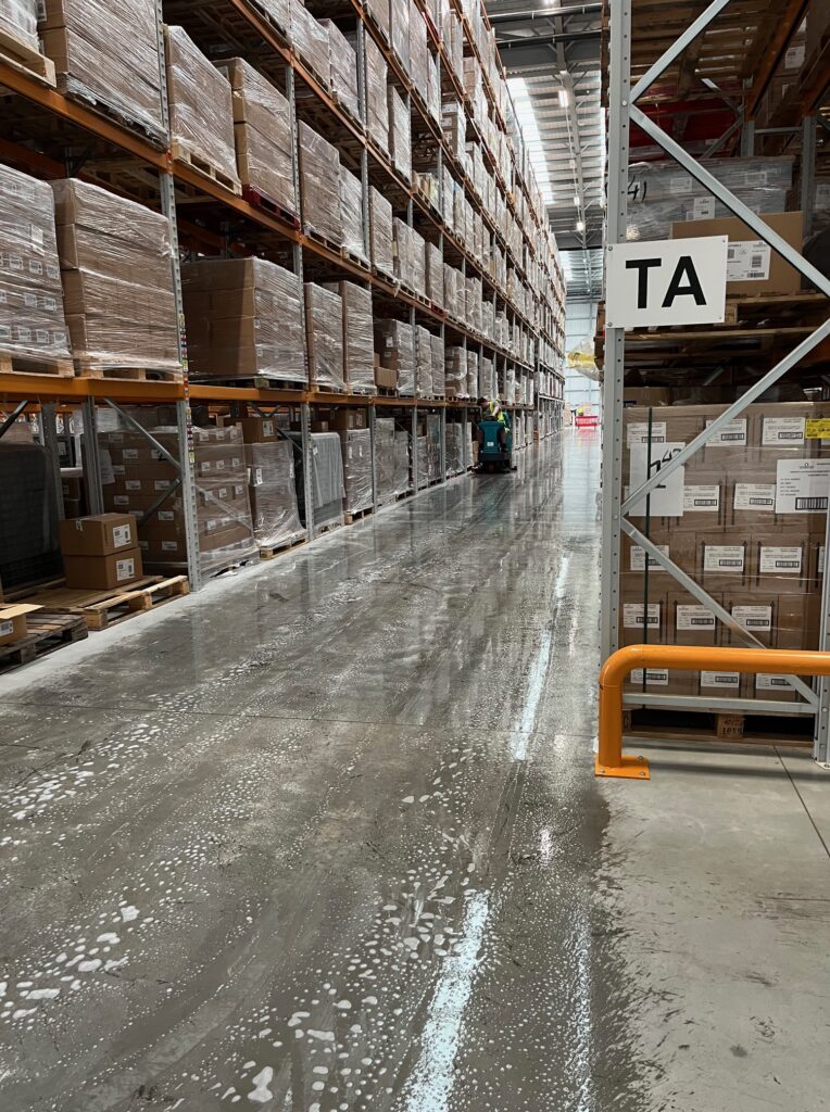 Distribution Hub Floor Cleaning