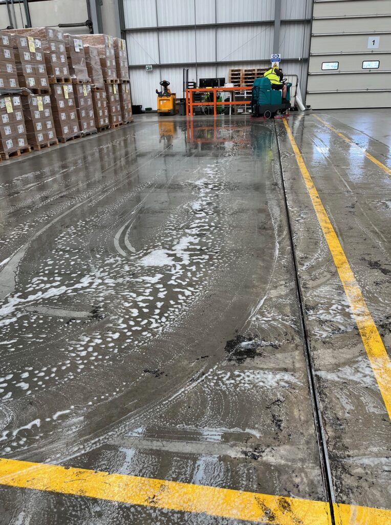Distribution Hub Floor Cleaning